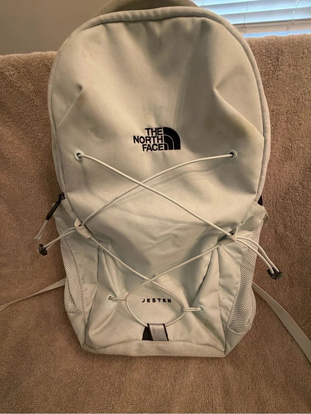 The North Face light blue Backpack with Front Bungee